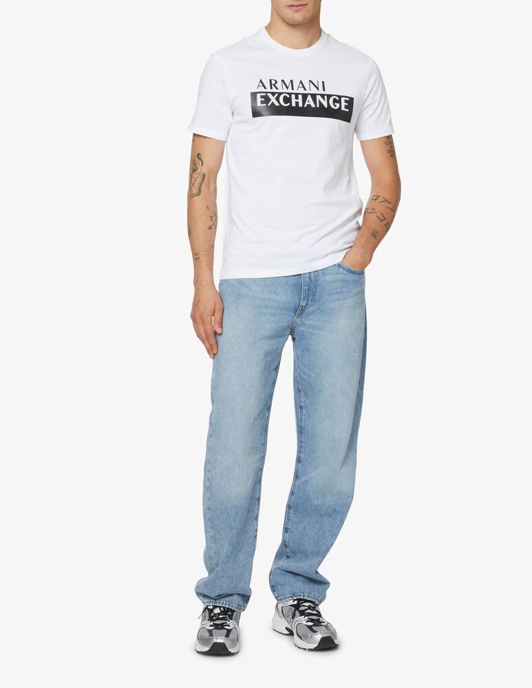 rinascente Armani Exchange Maglietta in cotone con logo - bianco