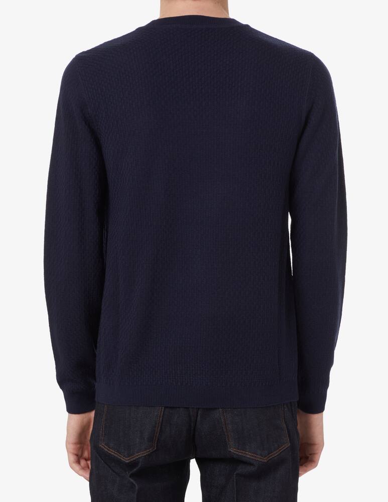 rinascente Emporio Armani Girocollo in misto lana lavorato - Blu