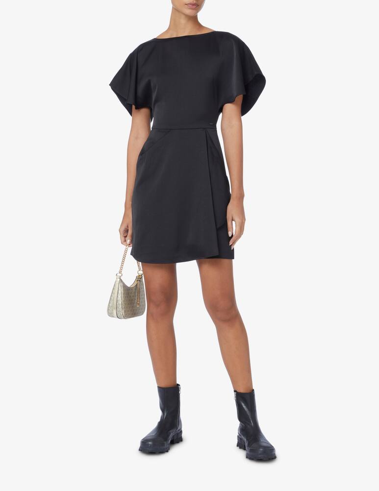 rinascente Armani Exchange Mini satin short sleeves dress - Black