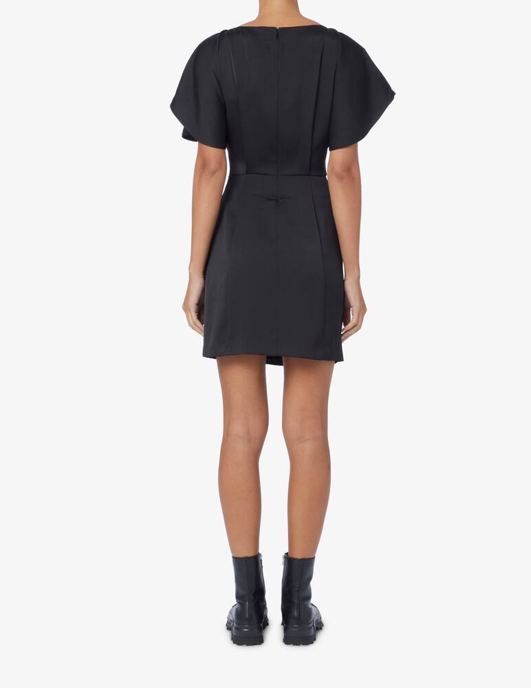 rinascente Armani Exchange Mini satin short sleeves dress - Black