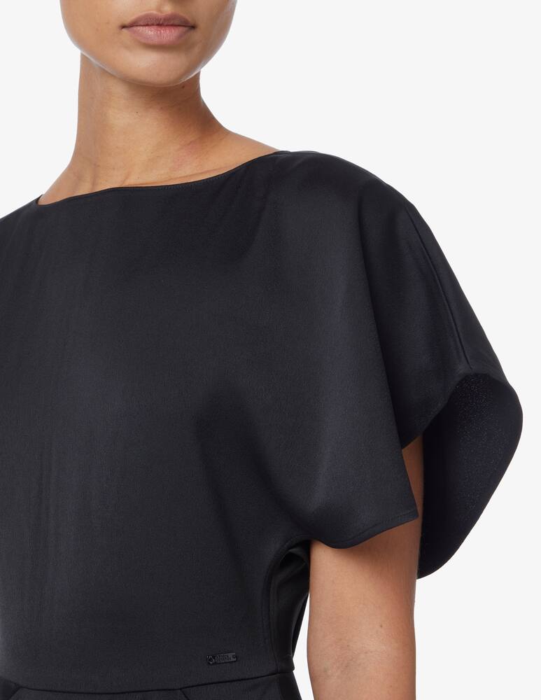 rinascente Armani Exchange Mini satin short sleeves dress - Black