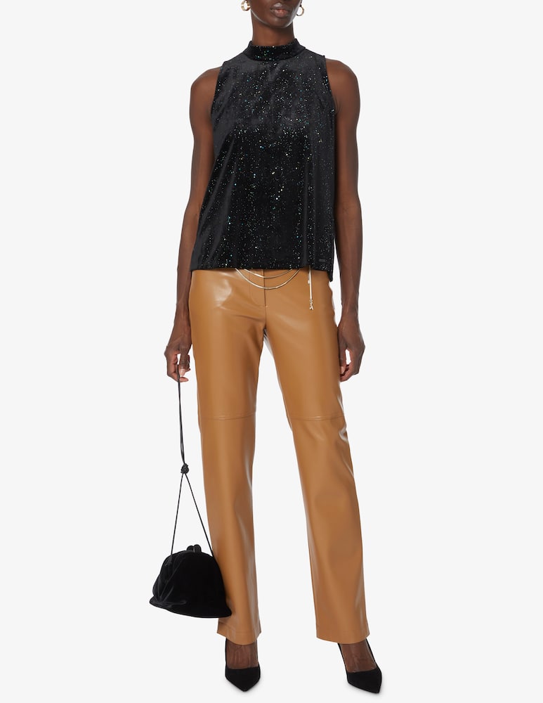 rinascente Armani Exchange Top in velluto senza maniche - Nero