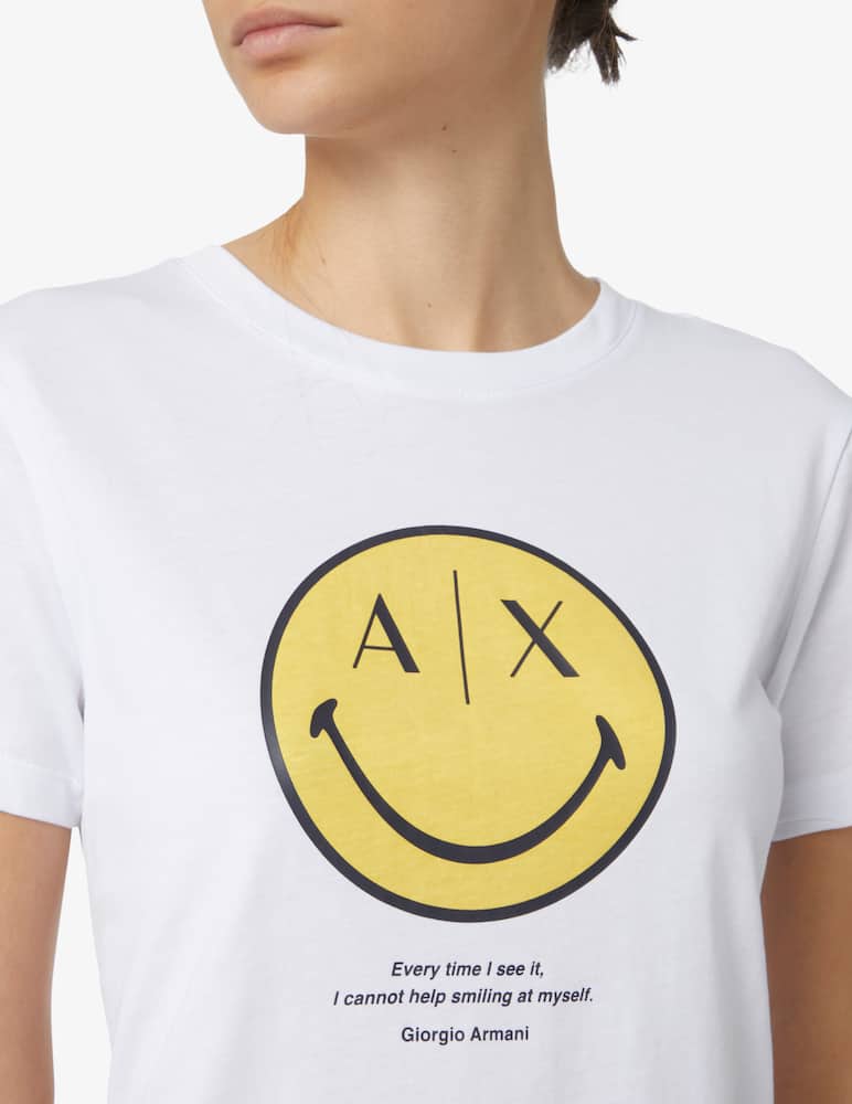 rinascente Armani Exchange Capsule Smile cotton t-shirt - White