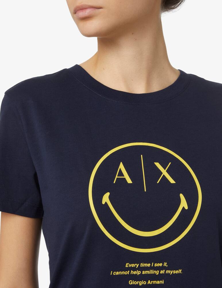 rinascente Armani Exchange Capsule Smile cotton t-shirt - Black