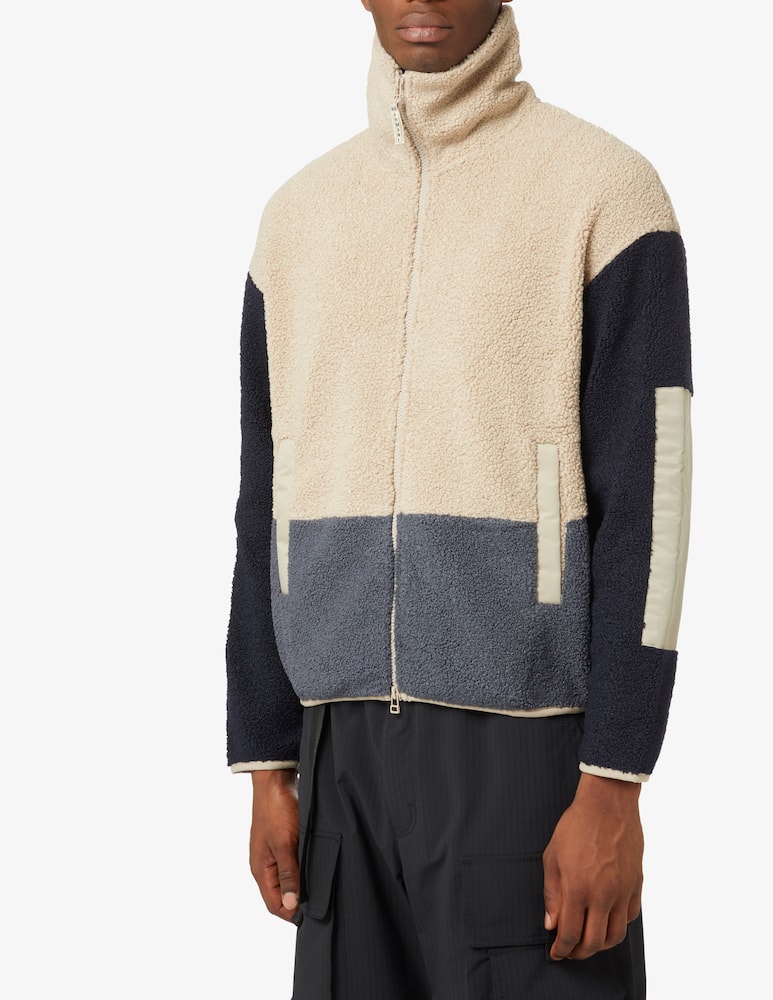 Armani Exchange Zip pile sweatshirt - Beige - picture 1 Armani Exchange Zip pile sweatshirt - Beige - picture 1