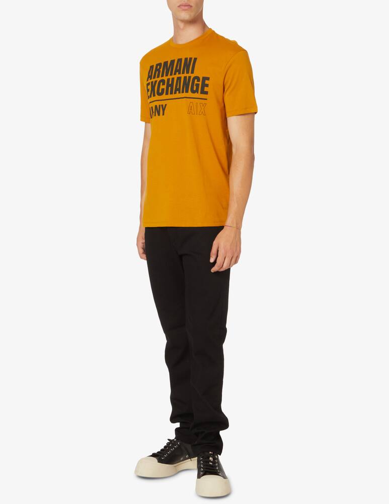Armani Exchange Maglietta in cotone con scritta - Arancione - immagine 2 Armani Exchange Maglietta in cotone con scritta - Arancione - immagine 2