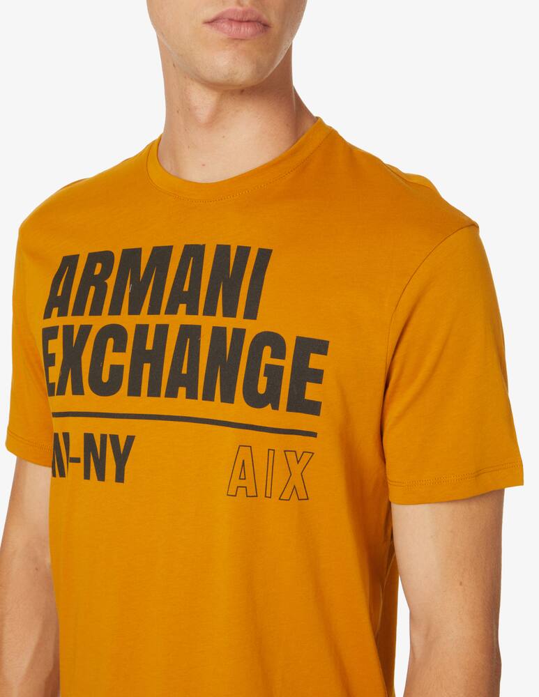 Armani Exchange Maglietta in cotone con scritta - Arancione - immagine 4 Armani Exchange Maglietta in cotone con scritta - Arancione - immagine 4