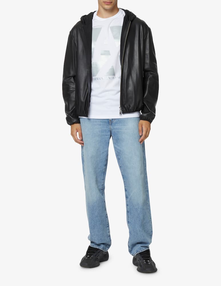 Armani Exchange Maglietta ax in cotone - bianco - immagine 2