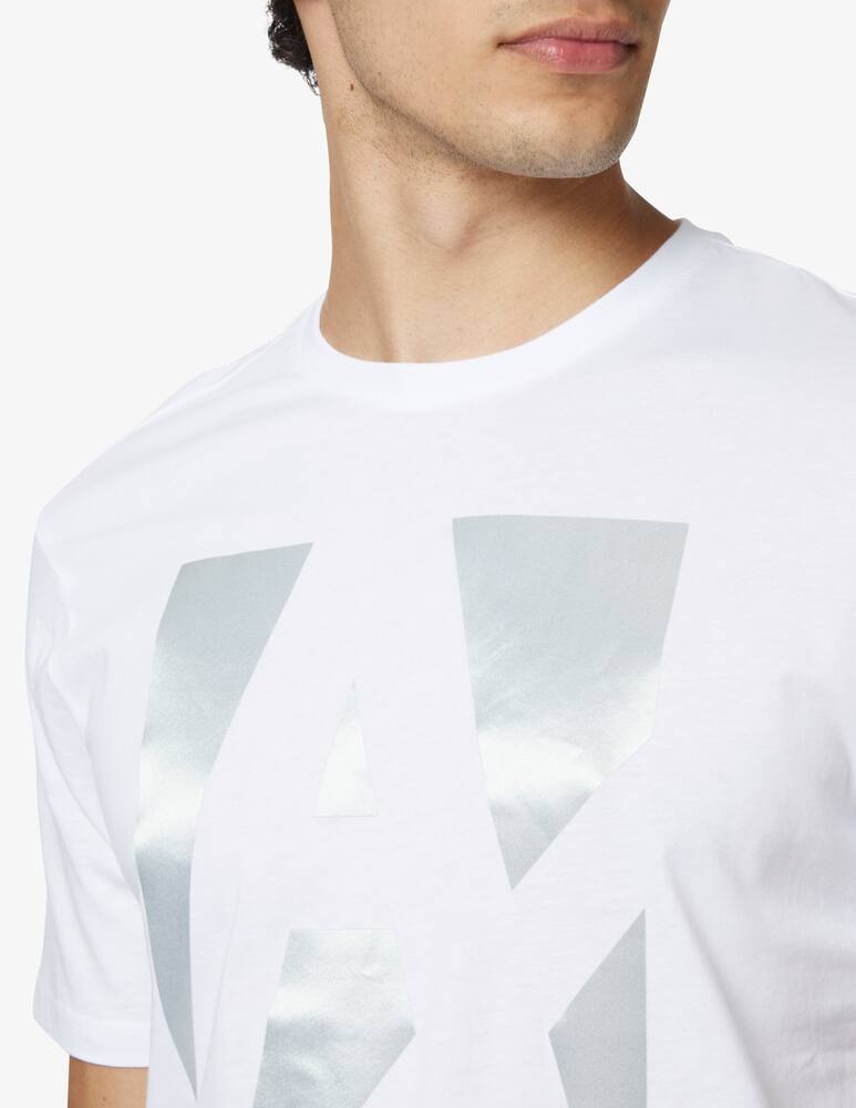 Armani Exchange Maglietta ax in cotone - bianco - immagine 4