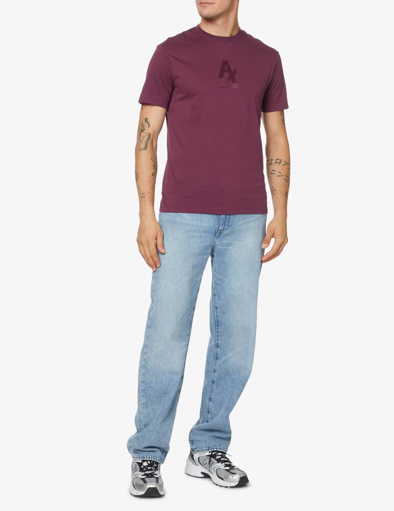 rinascente Armani Exchange Maglietta ax in cotone - bordeaux