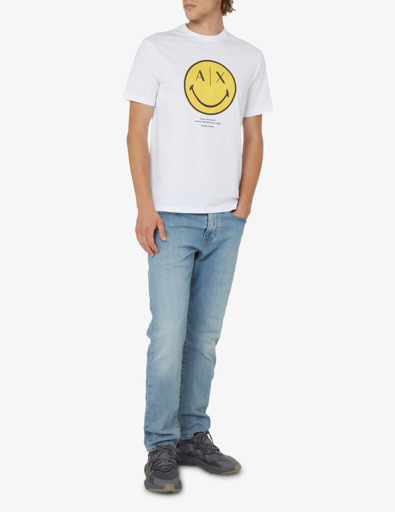 rinascente Armani Exchange Smiley cotton t-shirt - White