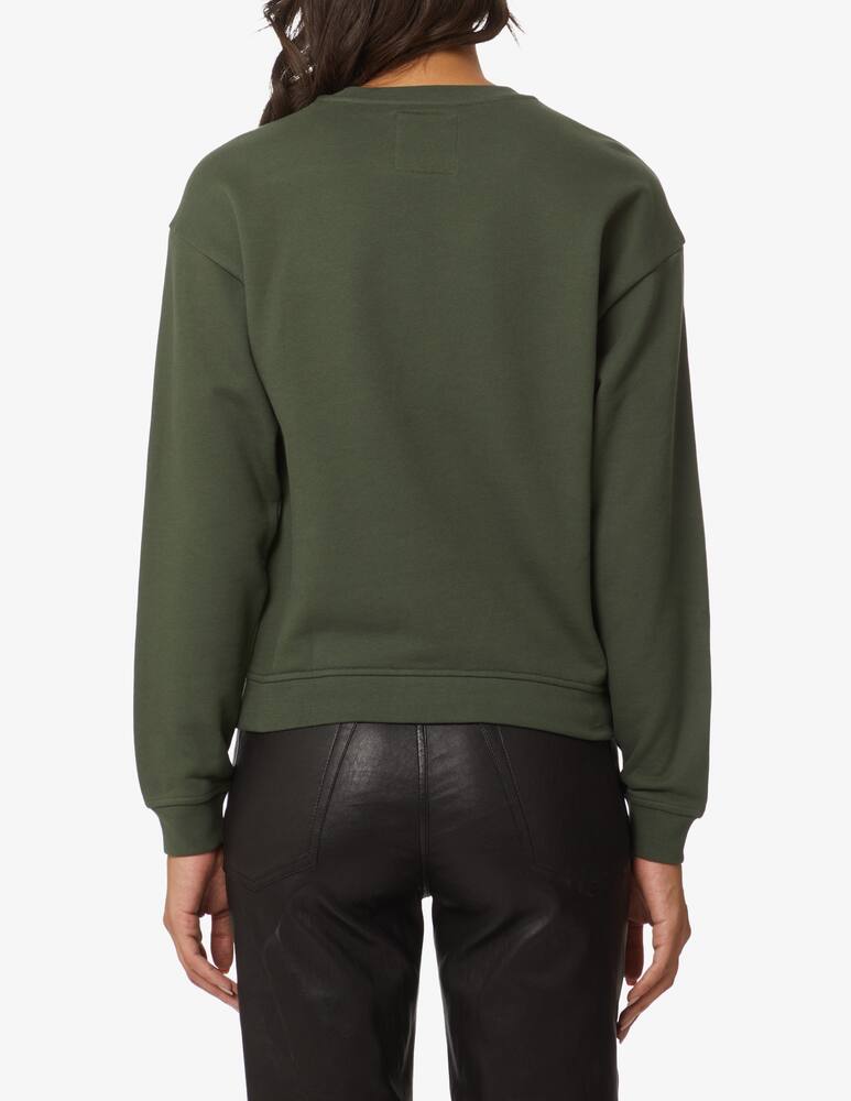 rinascente Armani Exchange Felpa girocollo in cotone con logo icon borchiato - Verde