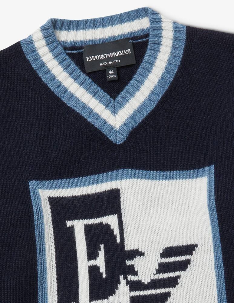 rinascente Emporio Armani Wool and cashmere blend jumper - Blue