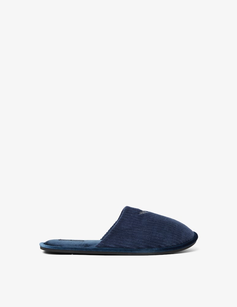 Emporio Armani Chenille slippers - Blue - picture 1 Emporio Armani Chenille slippers - Blue - picture 1