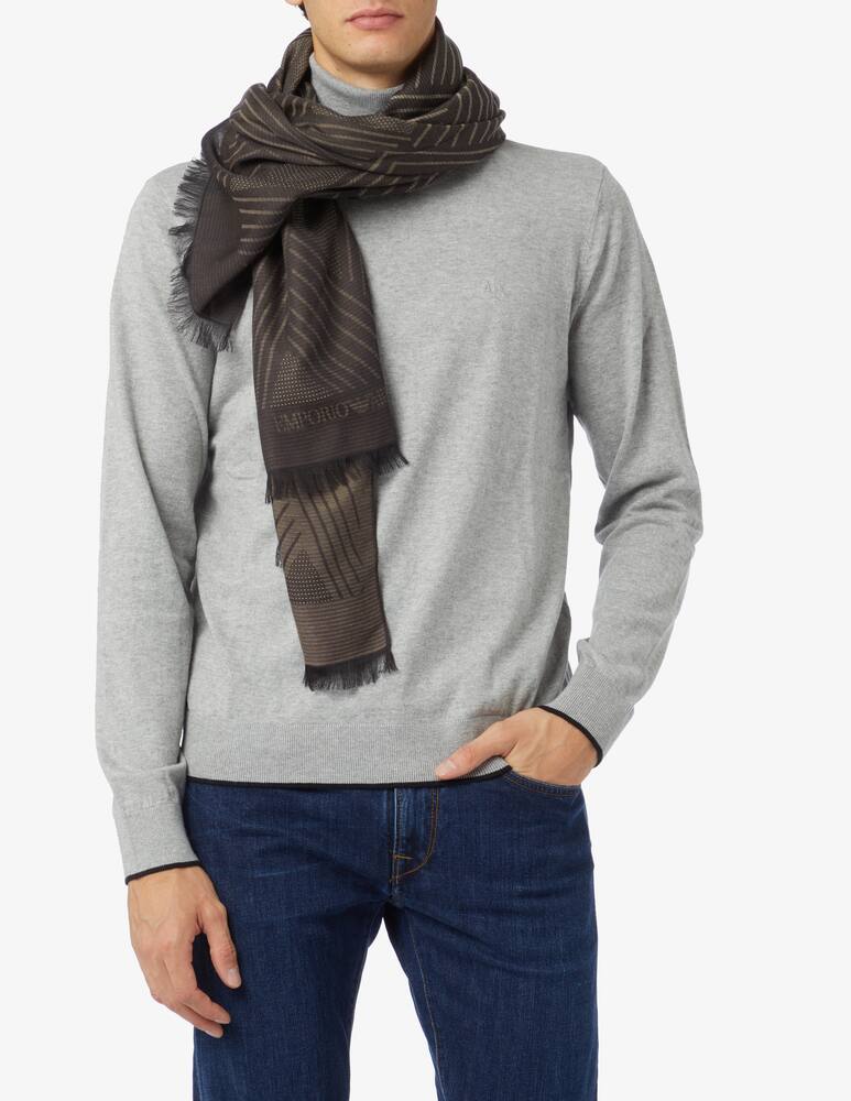 rinascente Emporio Armani Sciarpa modal mix geo - Marrone
