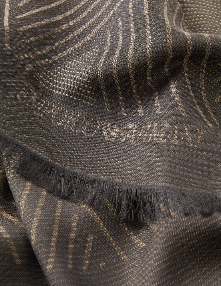 rinascente Emporio Armani Sciarpa modal mix geo - Marrone