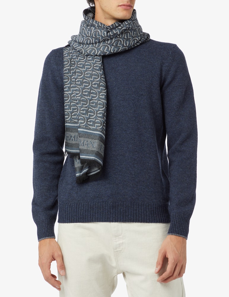 rinascente Emporio Armani Logo vintage scarf - Blue