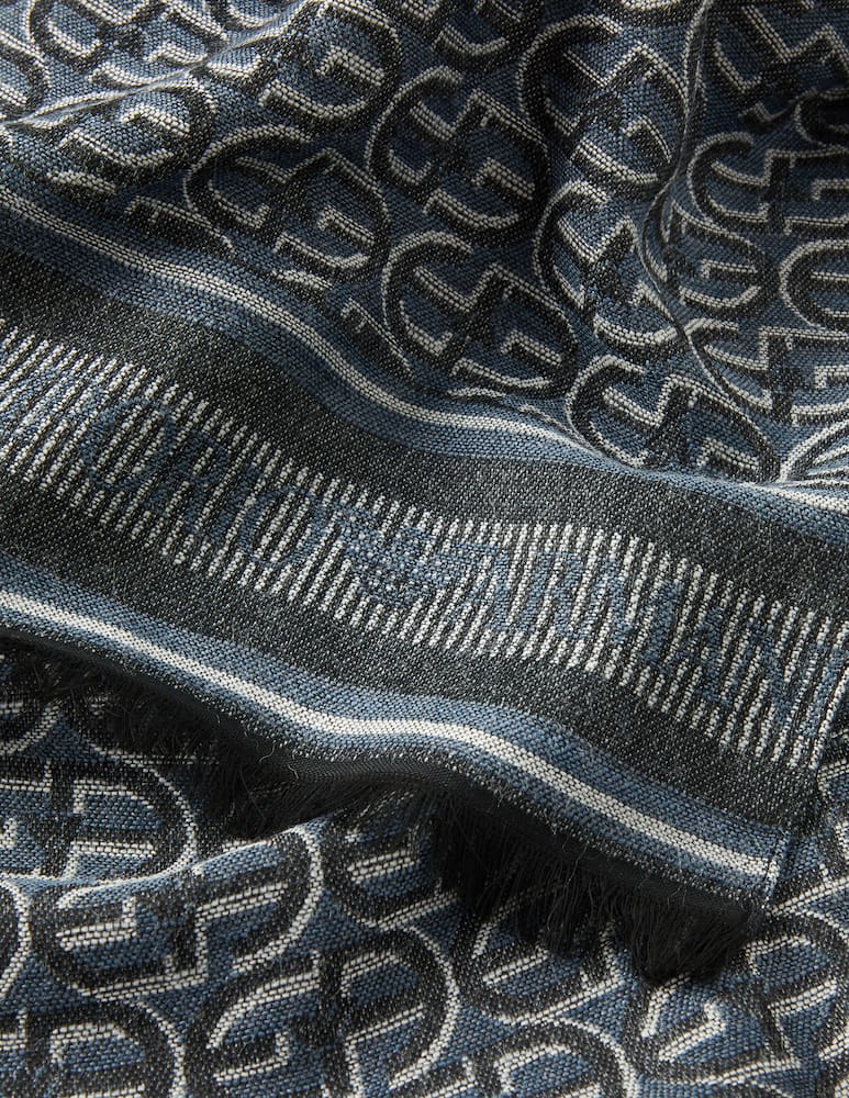 rinascente Emporio Armani Logo vintage scarf - Blue