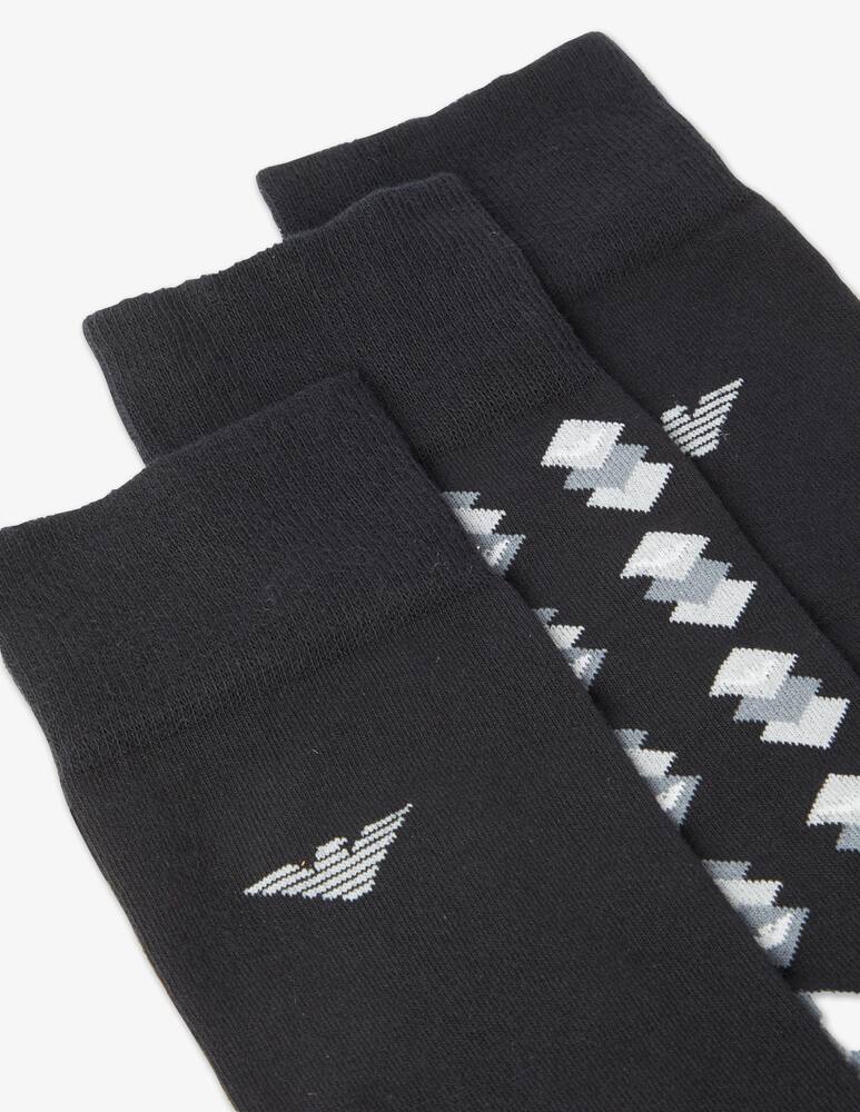 rinascente Armani 3pack short gifting socks - Black
