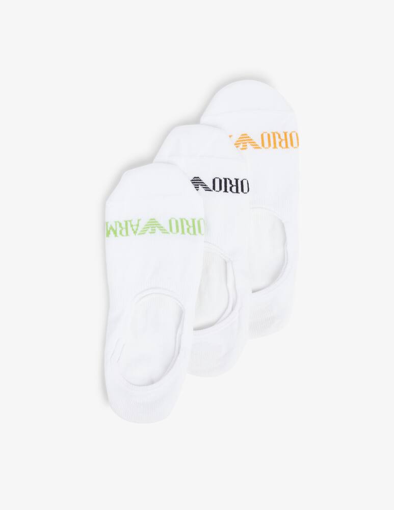 rinascente Armani Invisible casual 3pack socks - White