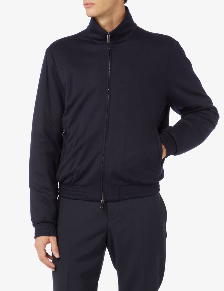 Emporio Armani Wool bomber jacket - Blue - picture 5 Emporio Armani Wool bomber jacket - Blue - picture 5