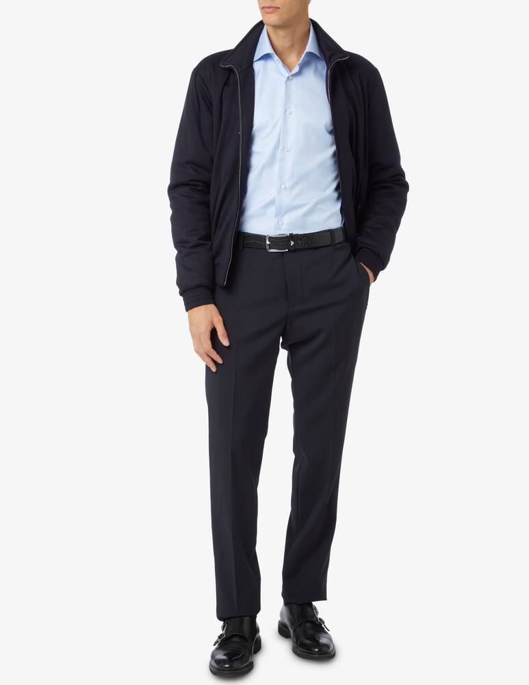 Emporio Armani Wool bomber jacket - Blue - picture 6 Emporio Armani Wool bomber jacket - Blue - picture 6