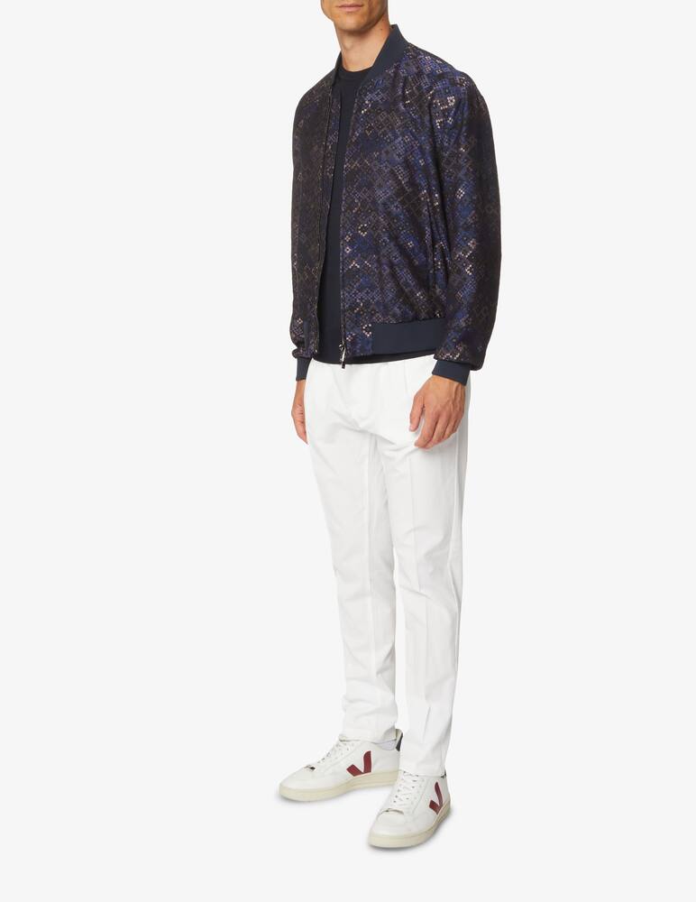 rinascente Emporio Armani Bomber jacquard jacket - blue