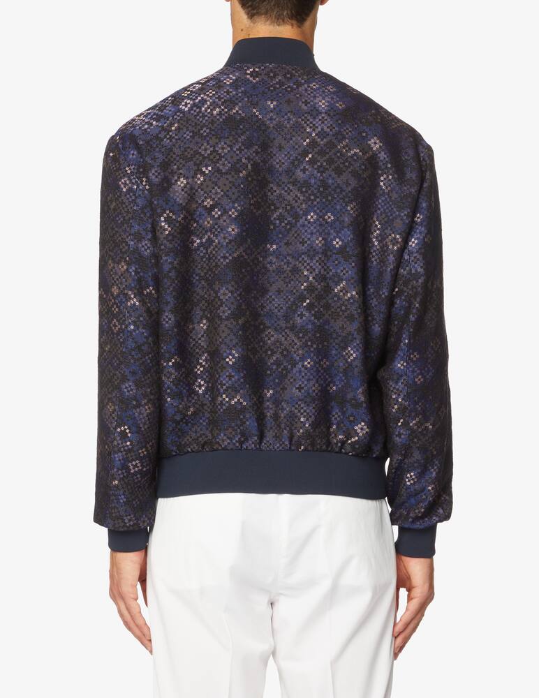 rinascente Emporio Armani Bomber jacquard jacket - blue