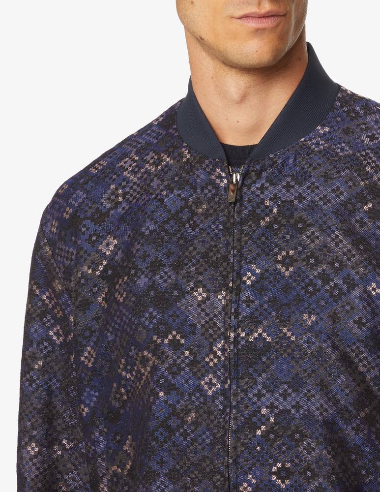 rinascente Emporio Armani Bomber jacquard jacket - blue