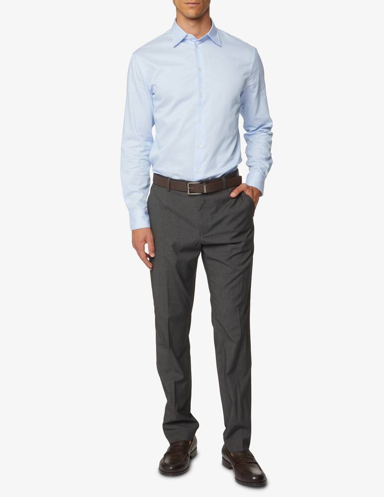 rinascente Emporio Armani Cotton slim shirt - light blue