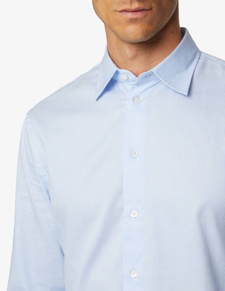 rinascente Emporio Armani Cotton slim shirt - light blue