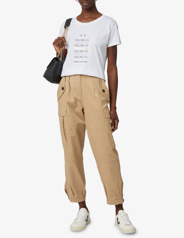 rinascente Armani Exchange T-shit in cotone Crossgender - Bianco