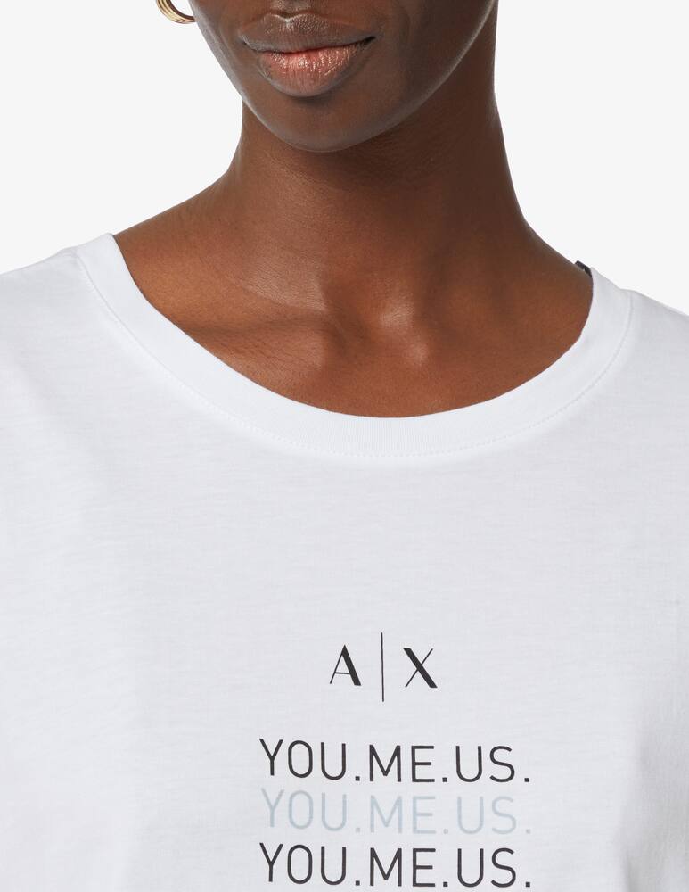 rinascente Armani Exchange T-shit in cotone Crossgender - Bianco