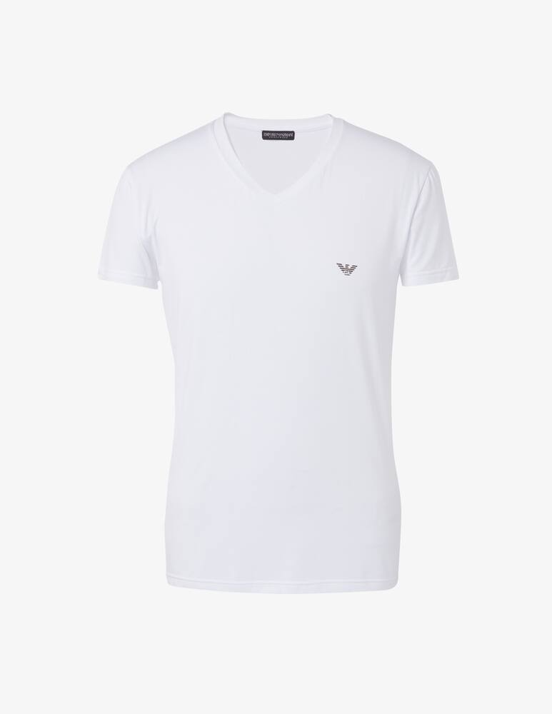 rinascente Emporio Armani Maglietta scollo a v soft modal - Bianco