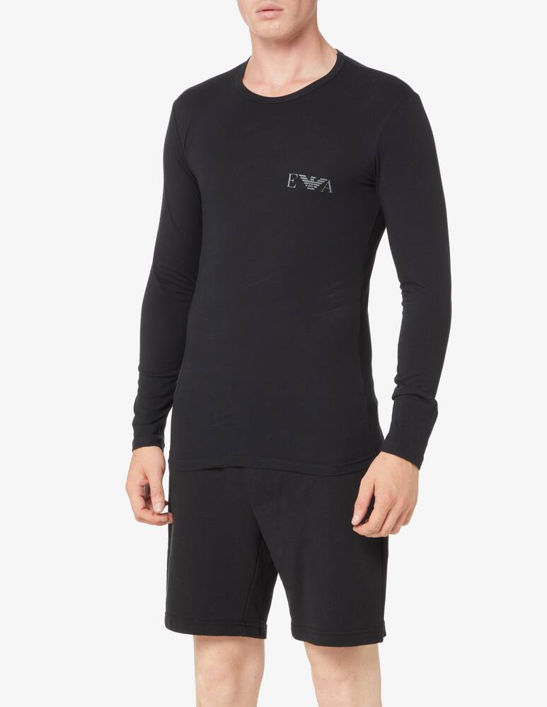 Emporio Armani Maglietta monogram - Nero - immagine 2 Emporio Armani Maglietta monogram - Nero - immagine 2