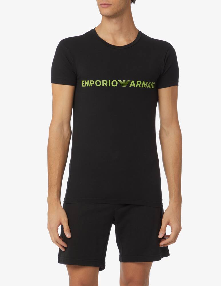 rinascente Emporio Armani Megalogo slim fit t-shirt - Black