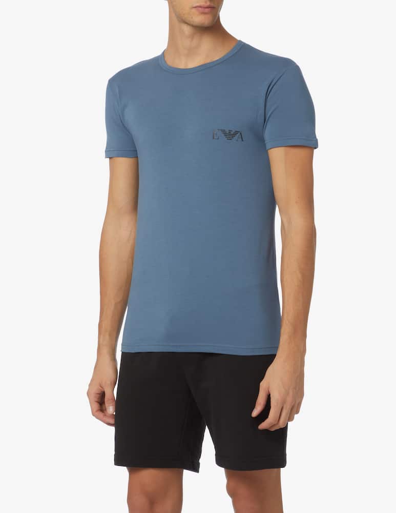 rinascente Emporio Armani Pack 2 t-shirts slim fit bold monogram - Blu