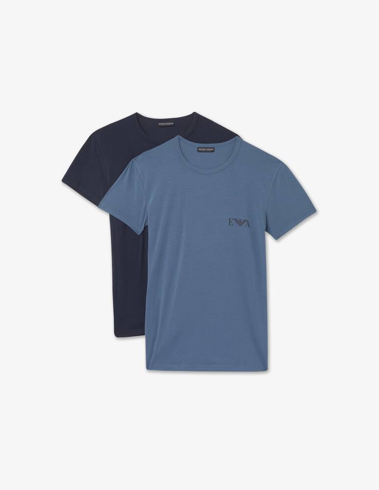 rinascente Emporio Armani Pack 2 t-shirts slim fit bold monogram - Blu