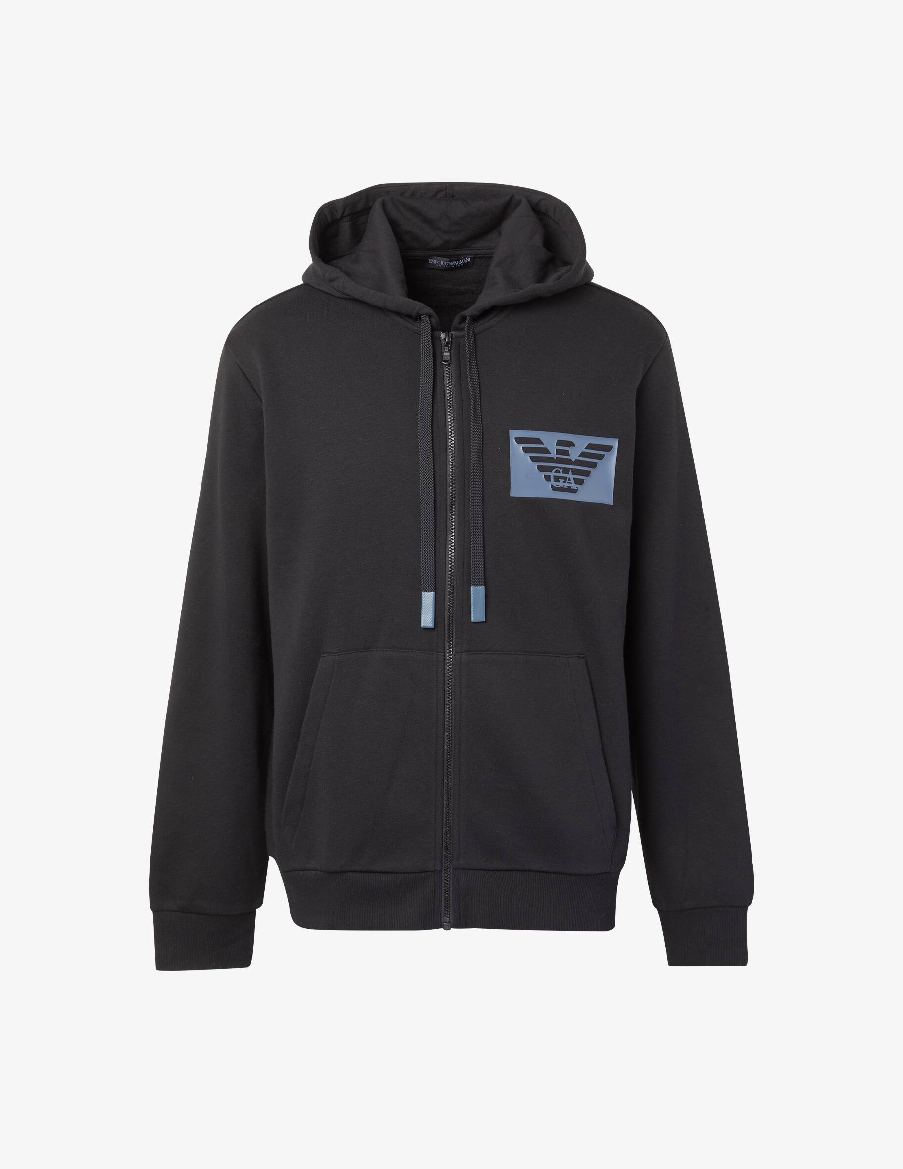 Acquista Emporio Armani Felpa Con Cappuccio Con Cerniera Iconic Winter