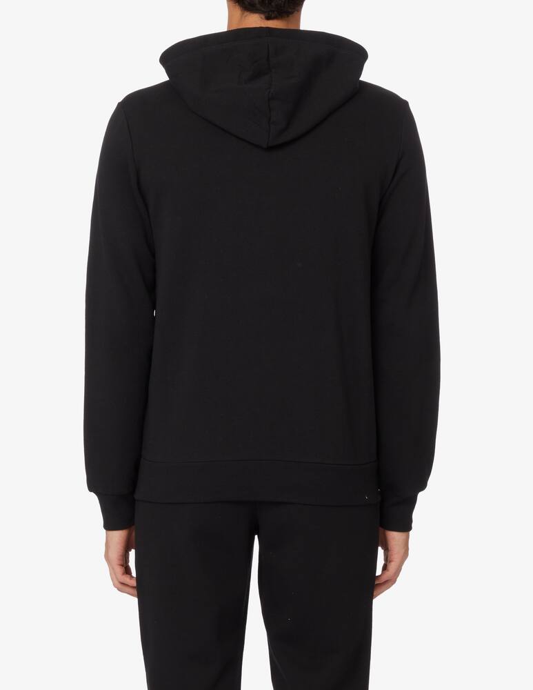 rinascente Emporio Armani Iconic winter terry zipped hoodie - Black