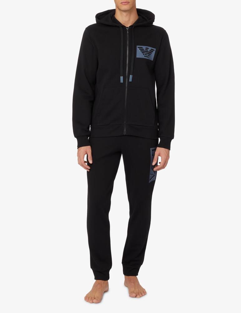 Emporio Armani Pantaloni iconic winter terry - Nero - immagine 1