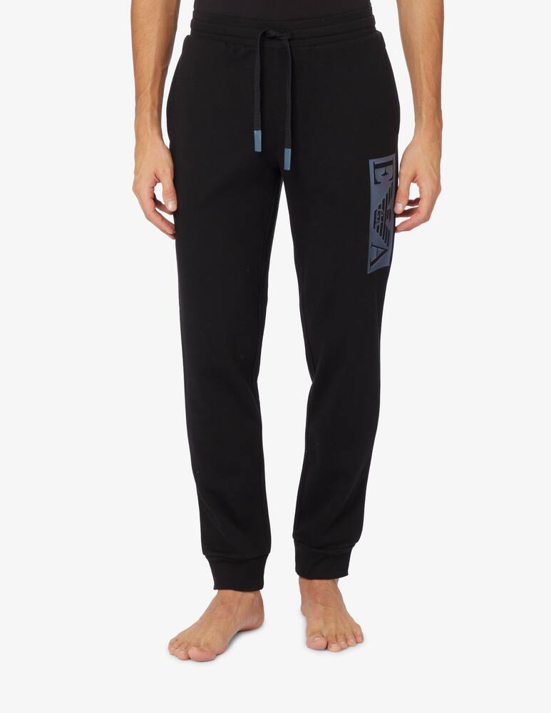 Emporio Armani Pantaloni iconic winter terry - Nero - immagine 2