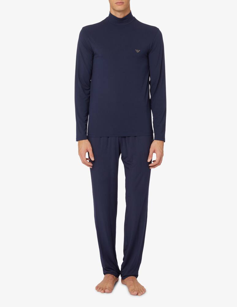 rinascente Emporio Armani Soft modal slim fit sweater - Blue