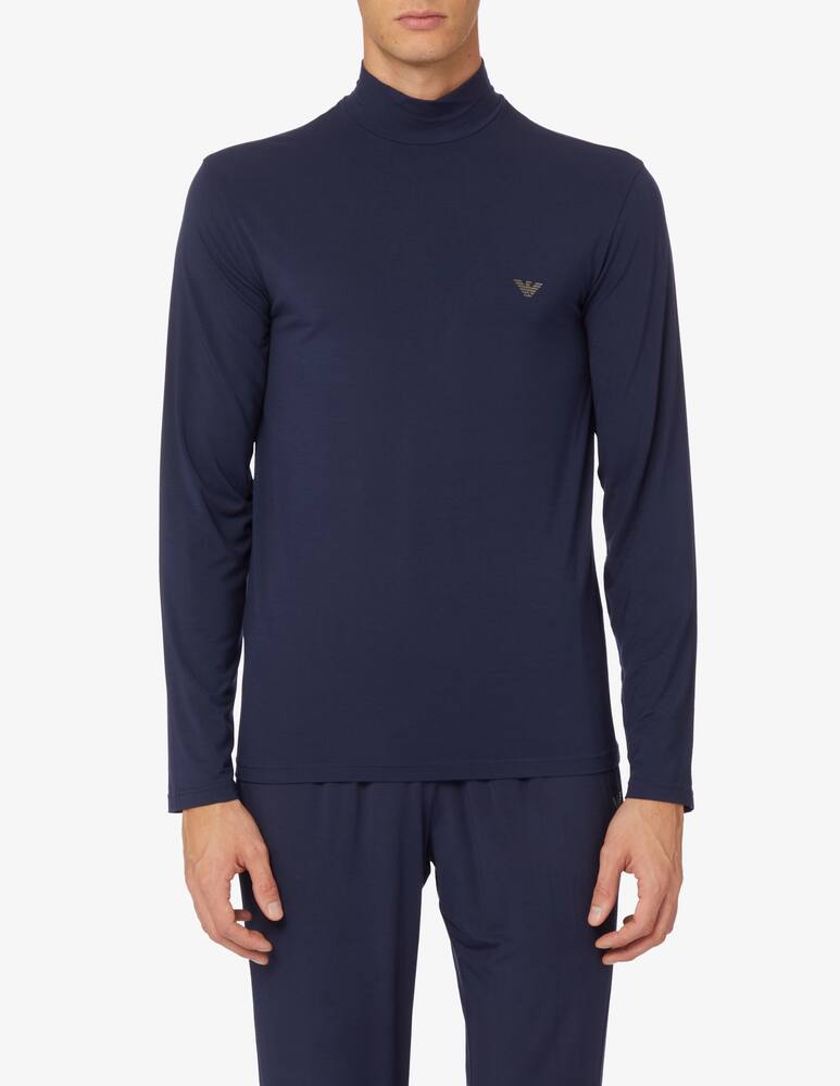 rinascente Emporio Armani Soft modal slim fit sweater - Blue