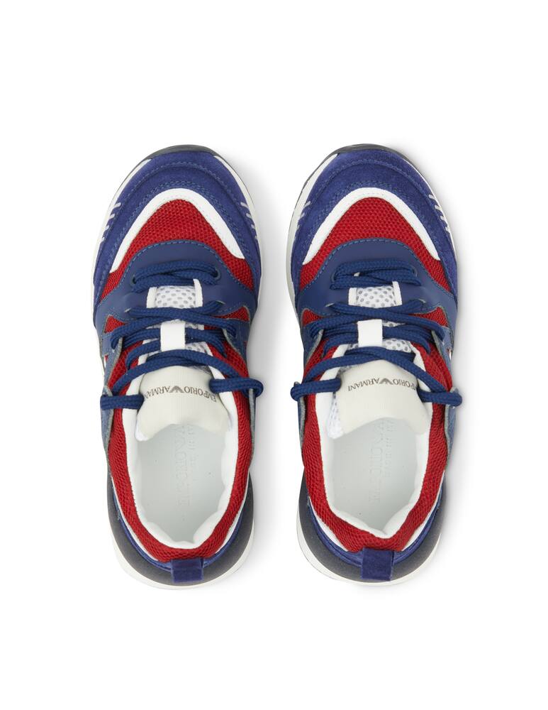 rinascente Armani Suede and mesh sneakers