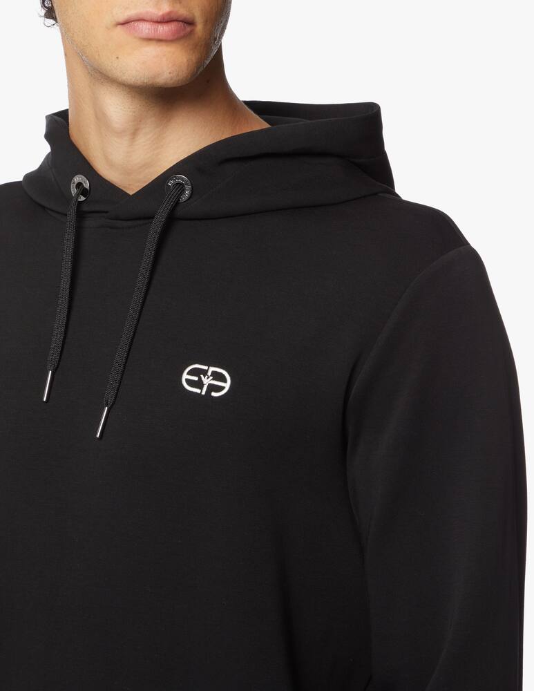 rinascente Emporio Armani Neoprene small logo hoodie