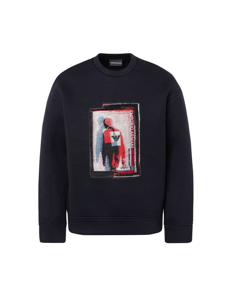 rinascente Emporio Armani Felpa neoprene ricamo grafico