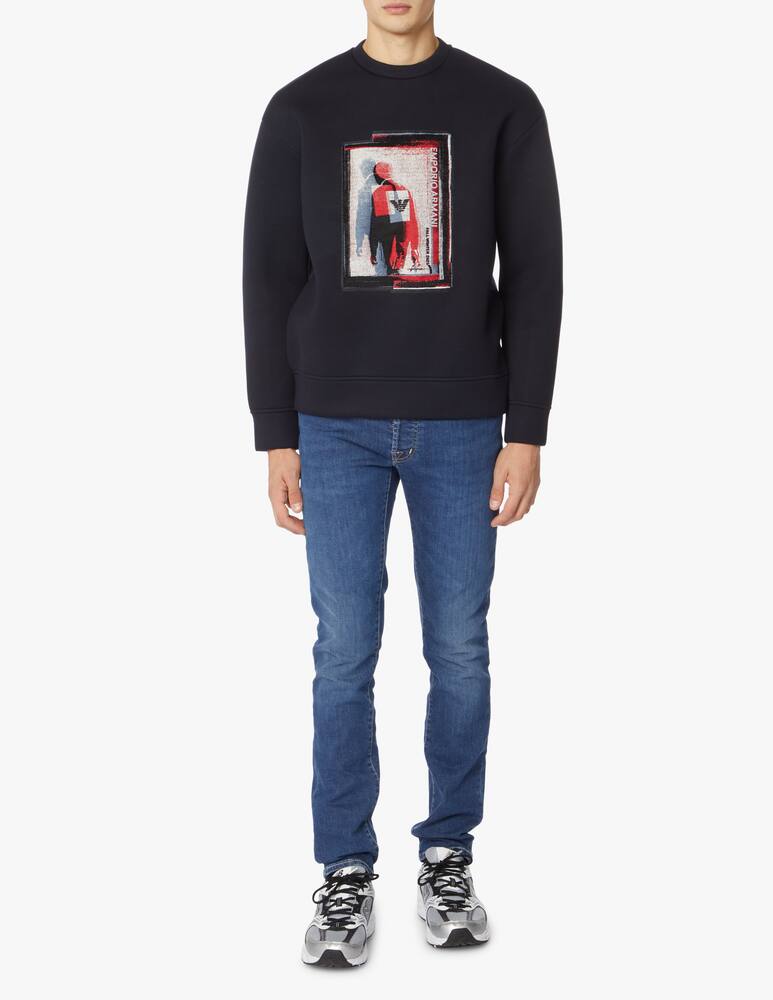 rinascente Emporio Armani Felpa neoprene ricamo grafico