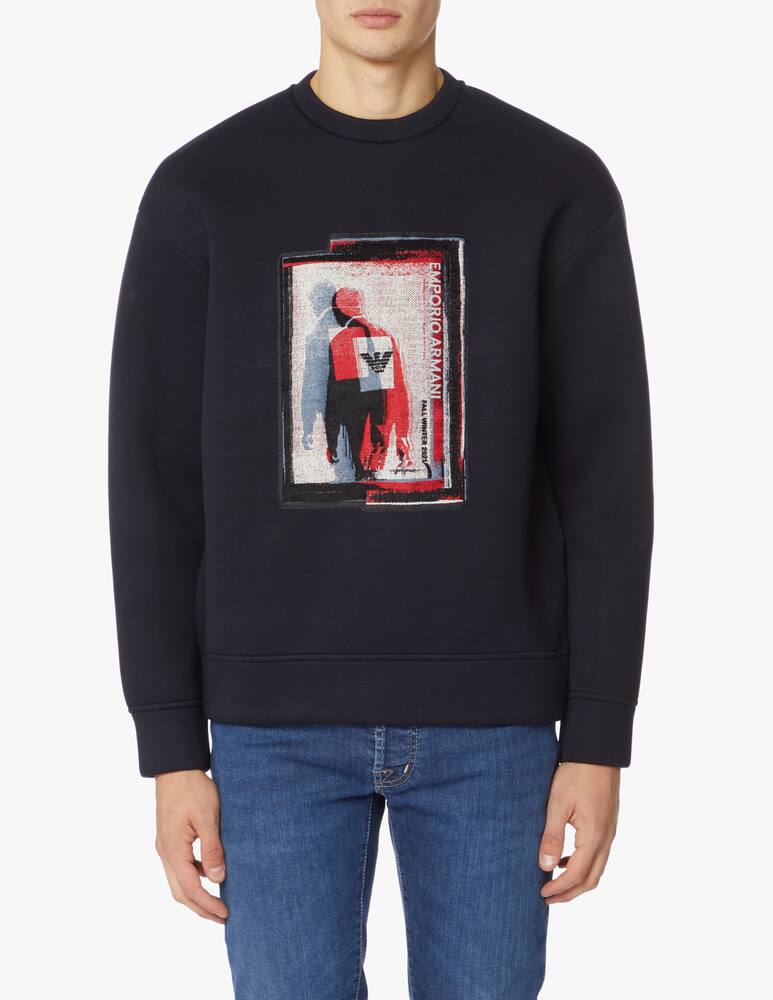 rinascente Emporio Armani Felpa neoprene ricamo grafico