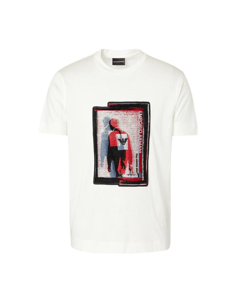 rinascente Emporio Armani Graphic embroidery t-shirt